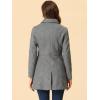 imageAllegra K Womens Winter Overcoat Peter Pan Collar Flap Pocket Single Breasted CoatGrey