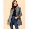 imageAllegra K Womens Winter Overcoat Peter Pan Collar Flap Pocket Single Breasted CoatGrey