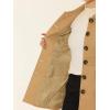 imageAllegra K Womens Winter Overcoat Peter Pan Collar Flap Pocket Single Breasted CoatKhaki