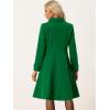 imageAllegra K Womens Winter Overcoat a Line Trench Coat Lapel Collar Swing Double Breasted Long Dress CoatGreen