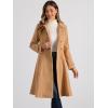 imageAllegra K Womens Winter Overcoat a Line Trench Coat Lapel Collar Swing Double Breasted Long Dress CoatKhaki