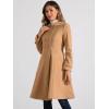 imageAllegra K Womens Winter Overcoat a Line Trench Coat Lapel Collar Swing Double Breasted Long Dress CoatKhaki