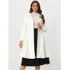 imageAllegra K Womens Winter Overcoat a Line Trench Coat Lapel Collar Swing Double Breasted Long Dress CoatWhite