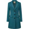 imageAllegra K Womens 2024 Pea Coat Single Breasted Long Winter Coats for WomenLake Blue