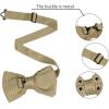 imageAllegra K Mens Knitted Pretied Polka Dots Bow Ties Adjustable Strap BowtiesKhaki