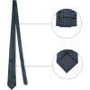 imageAllegra K Mens Polka Dots Selftied Tie Handkerchief Clip Cufflinks Wedding Business Necktie SetsBlack Blue