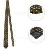 imageAllegra K Mens Polka Dots Selftied Tie Handkerchief Clip Cufflinks Wedding Business Necktie SetsCoffee