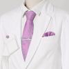 imageAllegra K Mens Polka Dots Selftied Tie Handkerchief Clip Cufflinks Wedding Business Necktie SetsLight Purple Blue