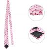 imageAllegra K Mens Polka Dots Selftied Tie Handkerchief Clip Cufflinks Wedding Business Necktie SetsPink Fuchsia