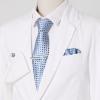 imageAllegra K Mens Polka Dots Selftied Tie Handkerchief Clip Cufflinks Wedding Business Necktie SetsSky Blue