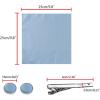 imageAllegra K Mens Polka Dots Selftied Tie Handkerchief Clip Cufflinks Wedding Business Necktie SetsSky Blue Orange