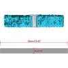 imageAllegra K Womens Stretchy Waist Belts Metal Interlock Buckles Sequins Decor Belts for DressesBlue
