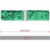 imageAllegra K Womens Stretchy Waist Belts Metal Interlock Buckles Sequins Decor Belts for DressesGreen