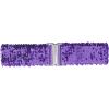 imageAllegra K Womens Stretchy Waist Belts Metal Interlock Buckles Sequins Decor Belts for DressesLight Purple