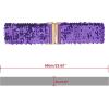 imageAllegra K Ladies Shinny Wide Waist Belts Interlock Buckles Sequins Decor Stretchy Belts for Women 2PCSLight Purple