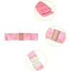 imageAllegra K Ladies Shinny Wide Waist Belts Interlock Buckles Sequins Decor Stretchy Belts for Women 2PCSPink