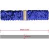 imageAllegra K Ladies Shinny Wide Waist Belts Interlock Buckles Sequins Decor Stretchy Belts for Women 2PCSRoyal Blue