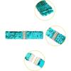 imageAllegra K Womens Elastic Waist Belts Interlock Buckles Sequins Decor Stretchy Wide Belts 2PCSBlue