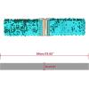 imageAllegra K Womens Elastic Waist Belts Interlock Buckles Sequins Decor Stretchy Wide Belts 2PCSBlue