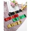 imageAllegra K Womens Elastic Waist Belts Interlock Buckles Sequins Decor Stretchy Wide Belts 2PCSBlue