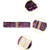 imageAllegra K Womens Elastic Waist Belts Interlock Buckles Sequins Decor Stretchy Wide Belts 2PCSDark Purple