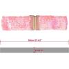 imageAllegra K Womens Elastic Waist Belts Interlock Buckles Sequins Decor Stretchy Wide Belts 2PCSPink