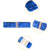 imageAllegra K Womens Elastic Waist Belts Interlock Buckles Sequins Decor Stretchy Wide Belts 2PCSRoyal Blue