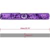 imageAllegra K Womens Glitter Skinny Stretchy Waist Belts Sequins Decor Elastic Belts for DressesSilver Side Purple