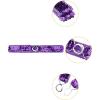 imageAllegra K Womens Glitter Skinny Stretchy Waist Belts Sequins Decor Elastic Belts for DressesSilver Side Purple