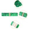 imageAllegra K Womens Wide Waist Belts Interlock Buckles Sequins Decor Shinny Stretchy Belts 2PCSGreen