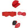 imageAllegra K 2pcs Womens Elastic Waist Belt Interlock 8shaped Faux Leather Buckle BeltsGreen  Red