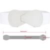 imageAllegra K 2pcs Womens Elastic Waist Belt Interlock 8shaped Faux Leather Buckle BeltsGreen  White