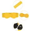 imageAllegra K 2pcs Womens Elastic Waist Belt Interlock 8shaped Faux Leather Buckle BeltsGreen  Yellow