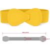 imageAllegra K 2pcs Womens Elastic Waist Belt Interlock 8shaped Faux Leather Buckle BeltsGreen  Yellow