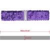 imageAllegra K Ladies Stretchy Wide Waist Belts Interlock Buckles Shinny Sequins Decor Belts for DressesLight Purple