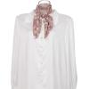imageAllegra K Women Chiffon Scarves  276quot X276quot  Floral Print Square Kerchief Neck Scarf NeckerchiefDusty Pink