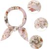 imageAllegra K Women Chiffon Scarves  276quot X276quot  Floral Print Square Kerchief Neck Scarf NeckerchiefDusty Pink1