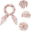 imageAllegra K Women Chiffon Scarves  276quot X276quot  Floral Print Square Kerchief Neck Scarf NeckerchiefLight Pink