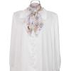 imageAllegra K Women Chiffon Scarves  276quot X276quot  Floral Print Square Kerchief Neck Scarf NeckerchiefPale Purple