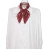 imageAllegra K Women Chiffon Scarves  276quot X276quot  Floral Print Square Kerchief Neck Scarf NeckerchiefWine Red