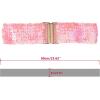 imageAllegra K Womens Elastic Waist Belt Sequins Decor Metal Interlock Buckles Belts for DressesPink