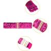 imageAllegra K Womens Elastic Waist Belt Sequins Decor Metal Interlock Buckles Belts for DressesRose Red