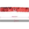 imageAllegra K Womens Glitter Skinny Stretchy Waist Belts Sequins Decor Slim Elastic Belts 2PCSRed