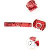 imageAllegra K Womens Glitter Skinny Stretchy Waist Belts Sequins Decor Slim Elastic Belts 2PCSRed