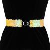 imageAllegra K Womens Glitter Skinny Stretchy Waist Belts Sequins Decor Slim Elastic Belts 2PCSYellow