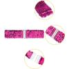 imageAllegra K Womens Glitter Stretchy Waist Belts Interlock Buckles Sequins Decor Wide Elastic Belts 2PCSRose Red