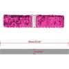 imageAllegra K Womens Glitter Stretchy Waist Belts Interlock Buckles Sequins Decor Wide Elastic Belts 2PCSRose Red