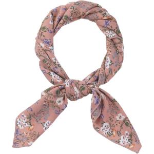 imageAllegra K Women Chiffon Scarves  276quot X276quot  Floral Print Square Kerchief Neck Scarf NeckerchiefDusty Pink