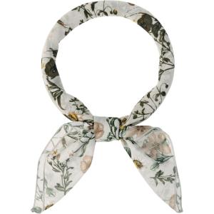 imageAllegra K Women Chiffon Scarves  276quot X276quot  Floral Print Square Kerchief Neck Scarf NeckerchiefLight Gray1