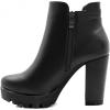 imageAllegra K Womens Chunky High Heel Platform Ankle BootsBlack